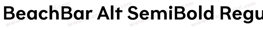 BeachBar Alt SemiBold Regular字体转换